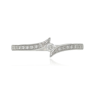 Fehér arany gyűrű 51-es méret (B49392)